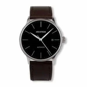 Archimede 1950-1 Stainless Steel / Black / Black Leather UA8069-A2.2