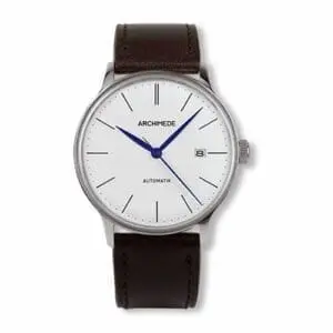 Archimede 1950-1 Stainless Steel / Silver / Brown Leather UA8069-A1.2