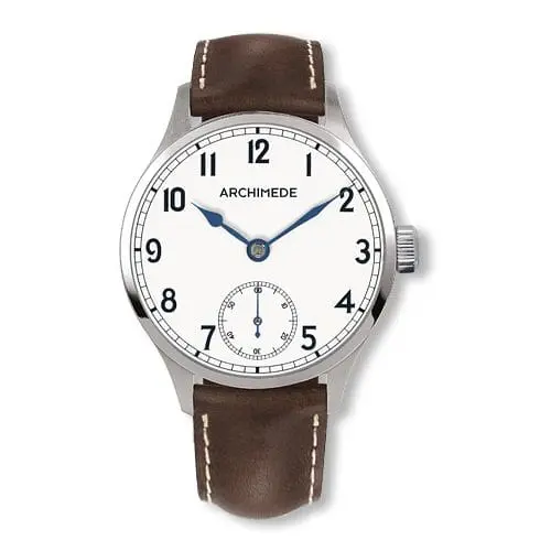 Archimede DeckWatch Stainless Steel / Silver / Brown Leather UA7929-H1.4