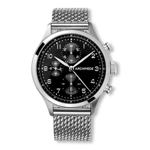Archimede Klassik Chronograph Stainless Steel / Black / Bracelet UA7939BM-C2.31