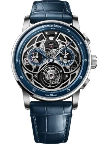 Audemars Piguet CODE 11.59 Selfwinding Flying Tourbillon Chronograph White Gold Blue 26399BC.OO.D321CR.01