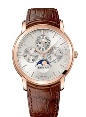 Audemars Piguet Jules Audemars 26390 Perpetual Calendar Pink Gold Silver 26390OR.OO.D088CR.01