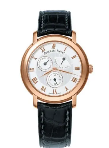 Audemars Piguet Jules Audemars Small Seconds & Power Reserve Pink Gold Silver 25955OR.OO.D002CR.01