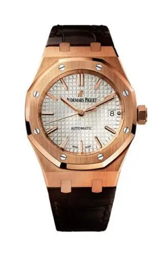 Audemars Piguet Royal Oak 15450 Selfwinding Pink Gold Silver Strap 15450OR.OO.D088CR.01