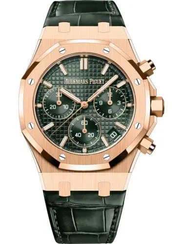 Audemars Piguet Royal Oak Chronograph 41 Pink Gold Green Strap 26240OR.OO.D404CR.02