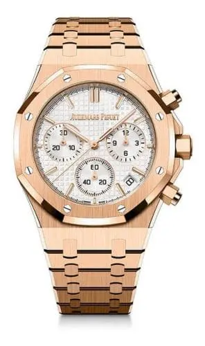 Audemars Piguet Royal Oak Chronograph 41 Pink Gold Silver 50th Anniversary 26240OR.OO.1320OR.03