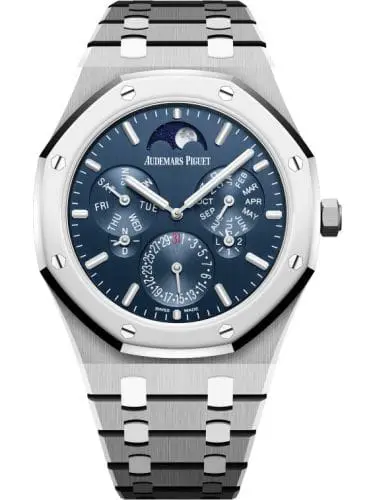 Audemars Piguet Royal Oak Perpetual Calendar Ultra Thin Titanium - Platinum Blue Bracelet 26586IP.OO.1240IP.01
