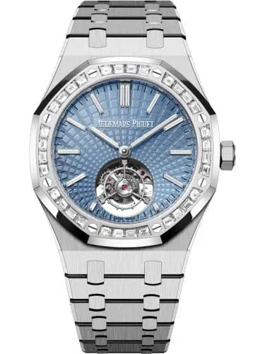 Audemars Piguet Royal Oak Self-Winding Flying Tourbillon Platinum - Baguette Ice Blue 26535PT.ZZ.1220PT.01