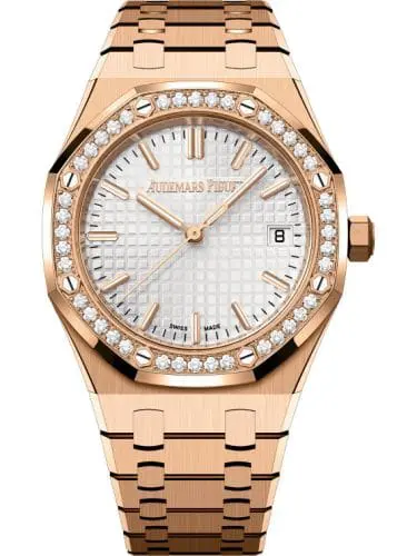 Audemars Piguet Royal Oak Selfwinding 34 Pink Gold - Diamond Silver Bracelet 77451OR.ZZ.1361OR.03