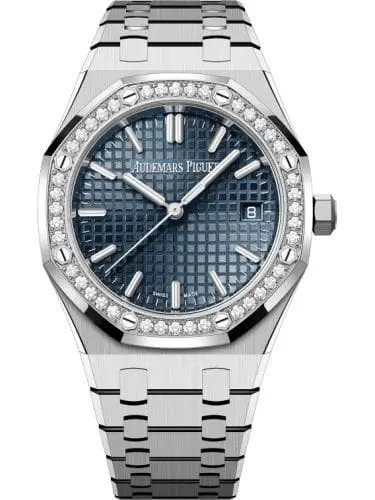 Audemars Piguet Royal Oak Selfwinding 34 Stainless Steel - Diamond Blue Bracelet 50th Anniversary 77451ST.ZZ.1361ST.02