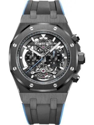 Audemars Piguet Royal Oak Tourbillon Chronograph Openworked Ceramic Blue 26343CE.OO.D002CA.02