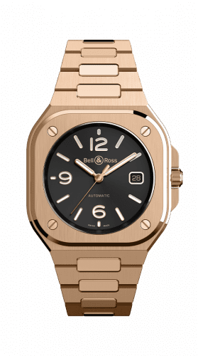 Bell & Ross BR 05 Rose Gold / Black / Bracelet BR05A-BL-PG/SPG