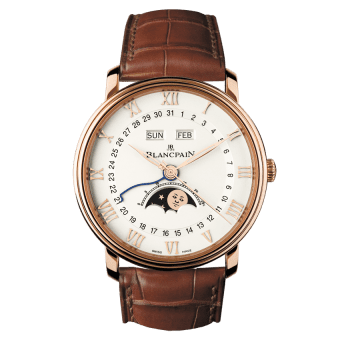 Blancpain Villeret Quantième Complet 40mm Red Gold / Opalin 6654-3642-55B