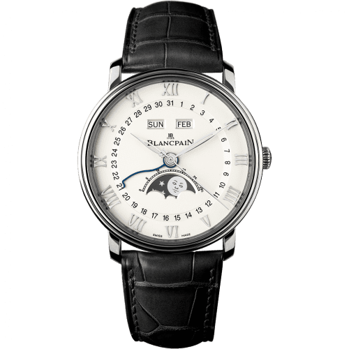Blancpain Villeret Quantième Complet 40mm Stainless Steel / White 6654-1127-55B