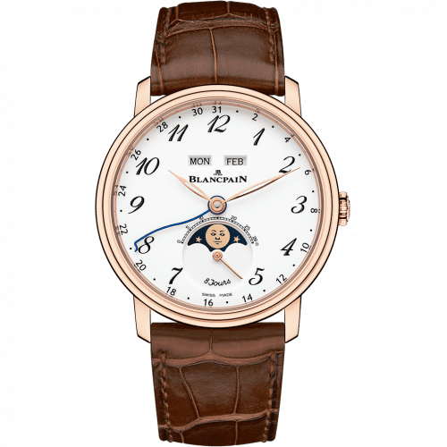 Blancpain Villeret Quantieme Complet 8 Jours Red Gold / Enamel Arabic 6639A-3631-55B