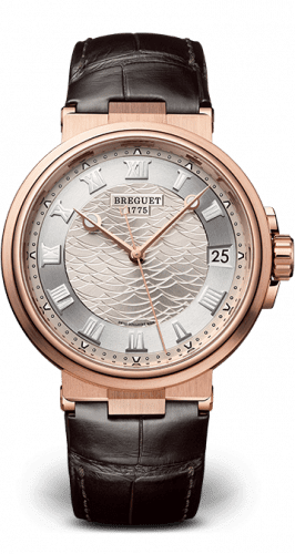 Breguet Marine 5517 Rose Gold / Silver / Alligator 5517BR/12/9ZU