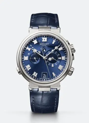 Breguet Marine Alarme Musicale Titanium / Blue / Alligator 5547TI/Y1/9ZU