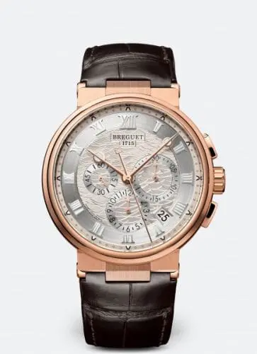 Breguet Marine Chronograph 5527 Rose Gold / Silver / Alligator 5527BR/12/9WV