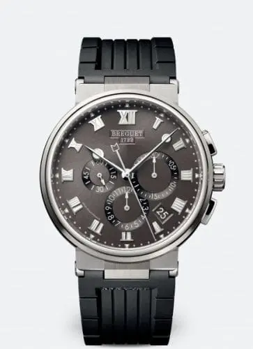Breguet Marine Chronograph 5527 Titanium / Grey / Rubber 5527TI/G2/5WV