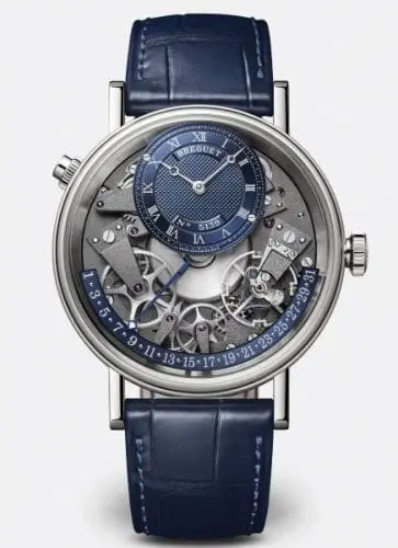 Breguet Tradition 7597 Quantième Rétrograde Platinum / Blue 7597BB/GY/9WU