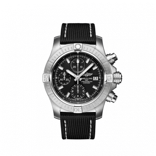 Breitling Avenger Chronograph 43 Stainless Steel / Black / Military / Folding A13385101B1X2