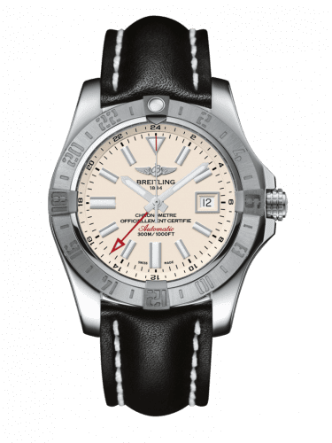 Breitling Avenger II GMT Stainless Steel / Stratus Silver / Calf / Folding A3239011/G778/436X/A20D.1