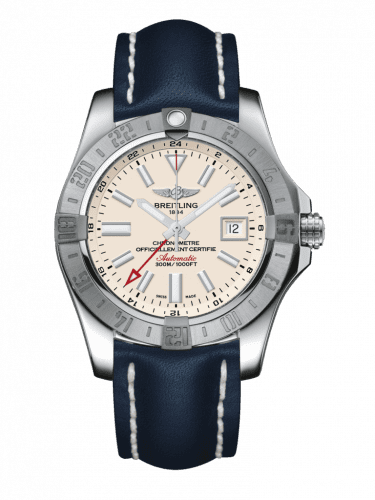 Breitling Avenger II GMT Stainless Steel / Stratus Silver / Calf / Pin A3239011/G778/105X/A20BA.1