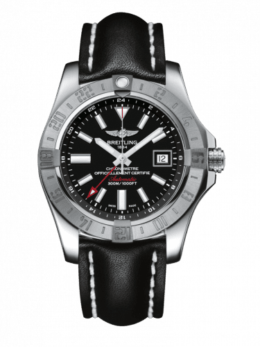Breitling Avenger II GMT Stainless Steel / Volcano Black / Calf / Folding A3239011/BC35/436X/A20D.1