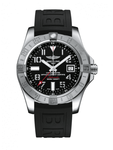 Breitling Avenger II GMT Stainless Steel / Volcano Black / Rubber / Folding A32390111B2S1