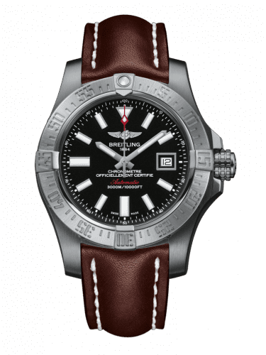 Breitling Avenger II Seawolf Stainless Steel / Volcano Black / Calf / Pin A1733110/BC30/437X/A20BASA.1