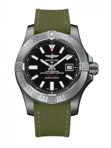 Breitling Avenger II Seawolf Stainless Steel / Volcano Black / Military / Pin A1733110/BC30/106W/A20BASA.1