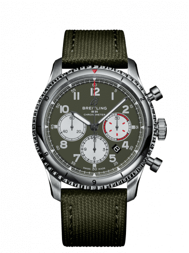 Breitling Aviator 8 B01 Chronograph 43 Stainless Steel / Curtiss Warhawk / Canvas / Fold AB01192A1L1X2