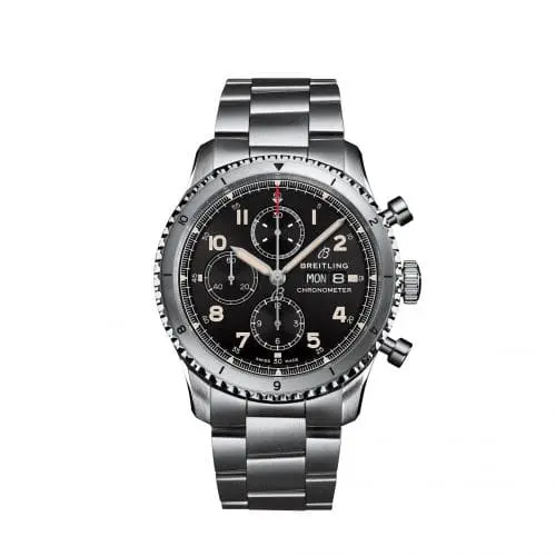 Breitling Aviator 8 Chronograph 43 Stainless Steel / Black / Bracelet A13316101B1A1