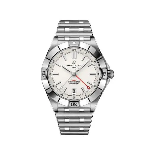 Breitling Chronomat 40 GMT Stainless Steel / Silver / Rouleaux A32398101A1A1