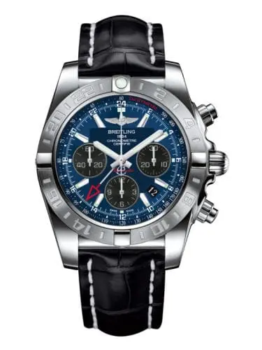 Breitling Chronomat 44 GMT Stainless Steel / Blackeye Blue / Croco AB042011.C852.743P