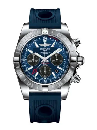 Breitling Chronomat 44 GMT Stainless Steel / Blackeye Blue / Rubber AB042011.C852.211S