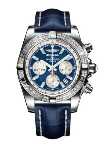 Breitling Chronomat 44 Stainless Steel / Diamond / Metallica Blue / Croco AB0110AA.C788.731P