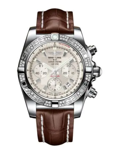 Breitling Chronomat 44 Stainless Steel / Diamond / Sierra Silver / Croco AB0110AA.G684.739P