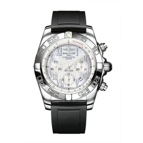 Breitling Chronomat 44 Stainless Steel / Pearl Roman / Rubber AB011012.A691.131S