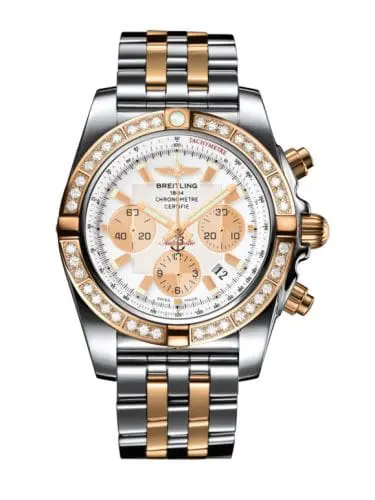 Breitling Chronomat 44 Stainless Steel / Rose Gold / Diamond / Antarctica White / Bracelet CB011053.A696.375C