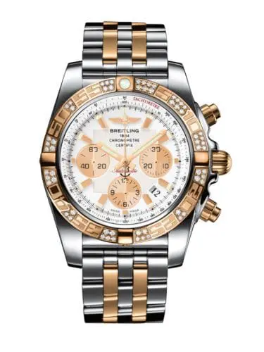 Breitling Chronomat 44 Stainless Steel / Rose Gold / Diamond / Antarctica White / Bracelet CB0110AA.A696.375C