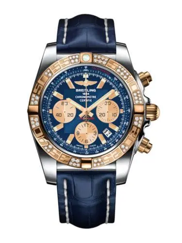 Breitling Chronomat 44 Stainless Steel / Rose Gold / Diamond / Metallica Blue / Croco CB0110AA.C790.731