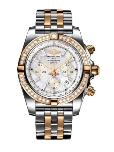 Breitling Chronomat 44 Stainless Steel / Rose Gold / Diamond / Pearl Diamond / Bracelet CB011053.A698.375C