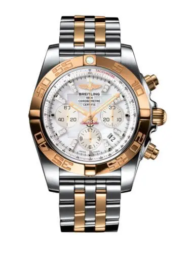 Breitling Chronomat 44 Stainless Steel / Rose Gold / Pearl Diamond / Bracelet CB011012.A698.375C