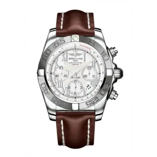 Breitling Chronomat 44 Stainless Steel / White - Roman / Calf AB011011/A690/437X