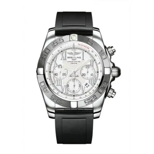 Breitling Chronomat 44 Stainless Steel / White - Roman / Rubber AB011011/A690/131S
