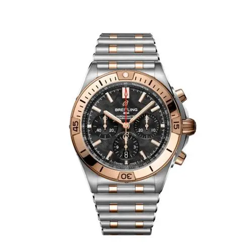 Breitling Chronomat B01 42 Stainless Steel / Red Gold / Black MOP / USA UB01341A1B1U1