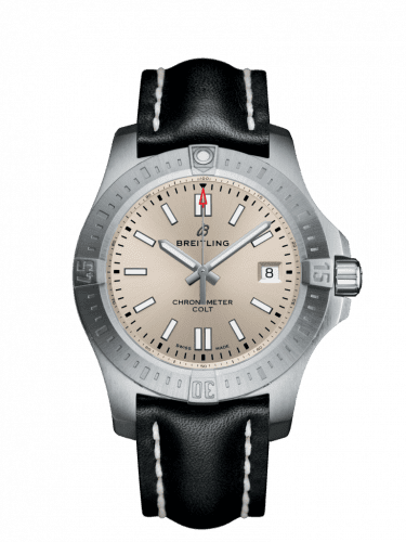 Breitling Chronomat Colt 41 Automatic Silver / Calf / Pin A17313101G1X1