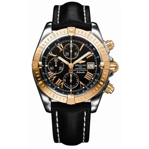 Breitling Chronomat Evolution Stainless Steel / Yellow Gold / Black - Roman C1335611/B821