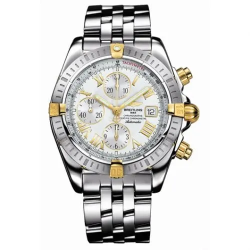 Breitling Chronomat Evolution Stainless Steel / Yellow Gold / Silver - Roman B1335611/A675